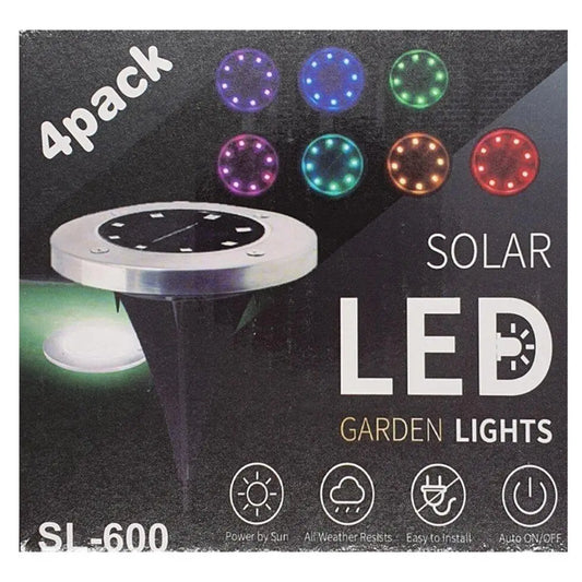 Set de 4 Luces Solares Premium – Ilumina tu Jardín con Energía Limpia y Estilo