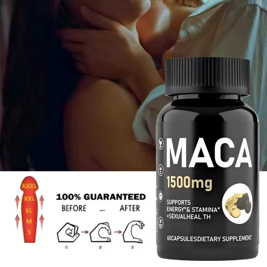 Maca 1500mg 60 Capsules — Energy, Vitality and Natural Hormonal Balance