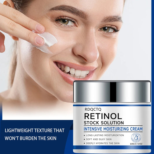 Retinol Serum + Intensive Moisturizing Cream + Neck Care Stick 3-Piece Set - Long-Lasting Hydration for Soft, Silky & Deeply Nou