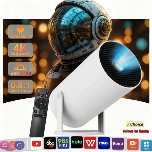HY300 Portable 4K Projector with Android 11 and WiFi