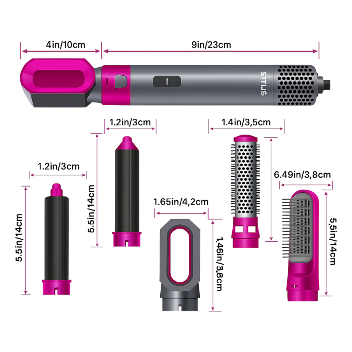 CEPILLO 5 en 1 Pro – El Kit de Belleza Completo para un Cabello Espectacular