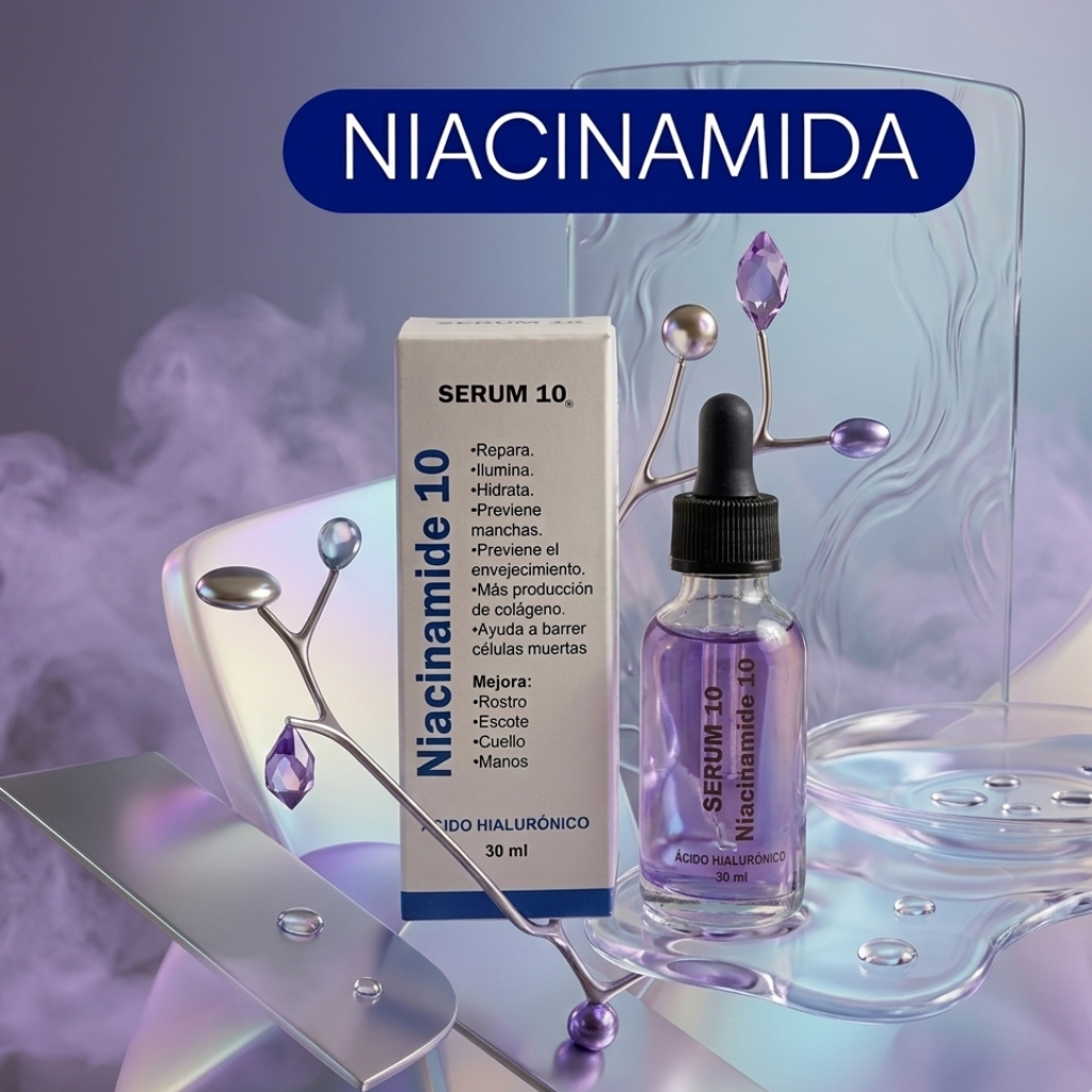 Sérum Niacinamida 10% 30ml — Piel Luminosa Sin Manchas Desde la Primera Semana