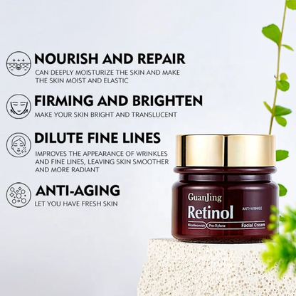 CREMA FACIAL PARA OJOS ANTIEDAD DE RETINOL – ¡Elimina Ojeras, Bolsas y Patas de Gallo al Instante!