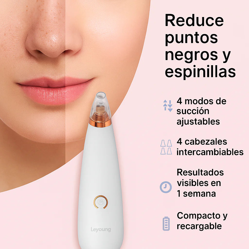 Extractor de Poros M-2005 – Limpieza Facial Profunda con 4 Boquillas Especializadas