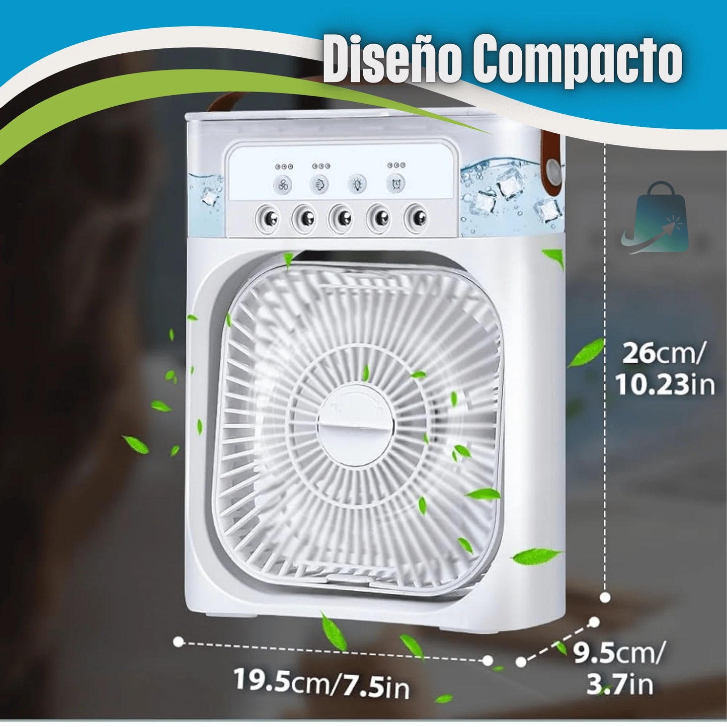 Mini Ventilador con Humidificador CX-22 – Frescura y Aire Puro en tu Escritorio