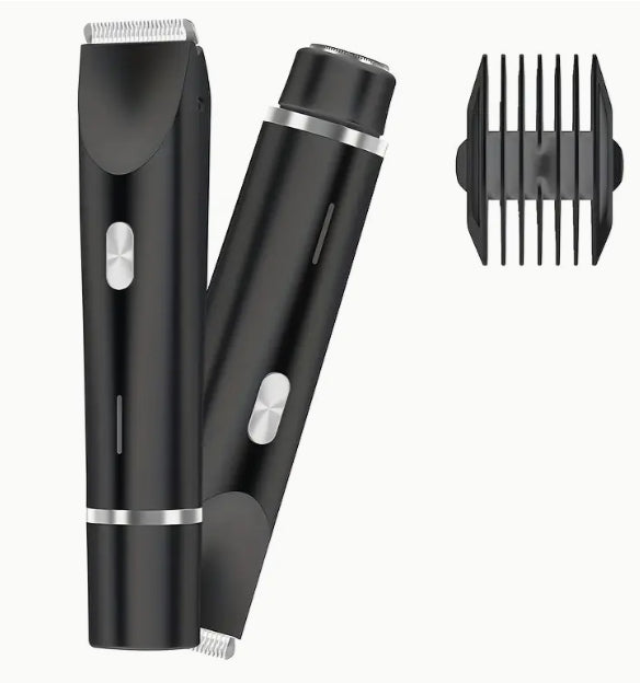 Depiladora Eléctrica 2 En 1 Para Mujer, Afeitadora De Doble Cabezal, Recortadora De Vello Púbico Privada, Afeitadora Eléctrica Para Cabello Corporal En Seco Y Húmedo.