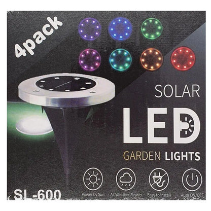 Set de 4 Luces Solares Premium – Ilumina tu Jardín con Energía Limpia y Estilo