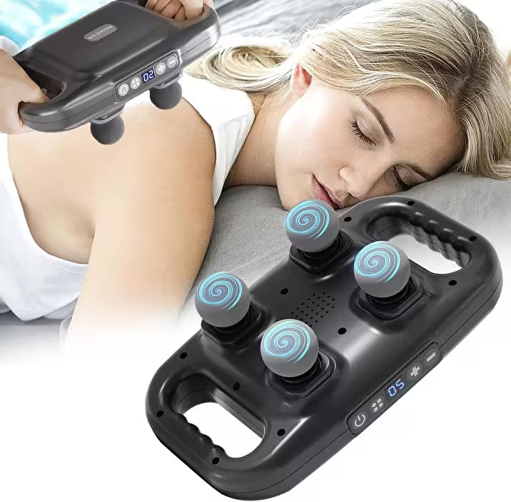 Masajeador de Percusión Pro YCY-1601 – Alivio Muscular Profundo con 4 Cabezales