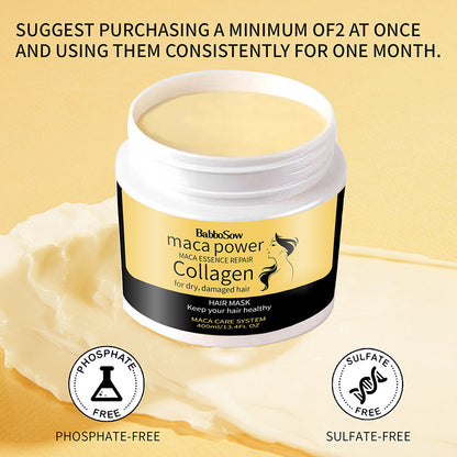 Mascarilla Capilar Pro-Colágeno & Aceite de Nueces – Reparación Profunda y Brillo Espejo