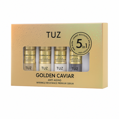 Tratamiento de Lujo Golden Caviar – Kit Antiedad 5 en 1 (3 Frascos)