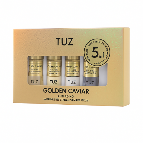 Tratamiento de Lujo Golden Caviar – Kit Antiedad 5 en 1 (3 Frascos)
