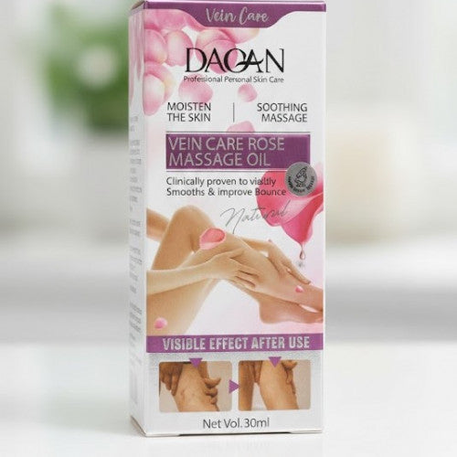 Aceite de Masaje de Rosa Para Venas — Alivio Natural para Varices y Circulación