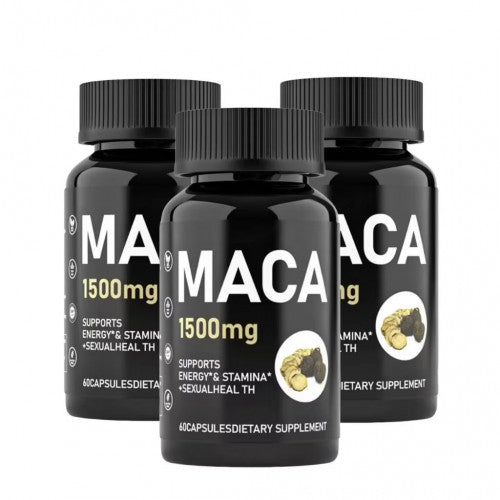 Maca 1500mg 60 Capsules — Energy, Vitality and Natural Hormonal Balance