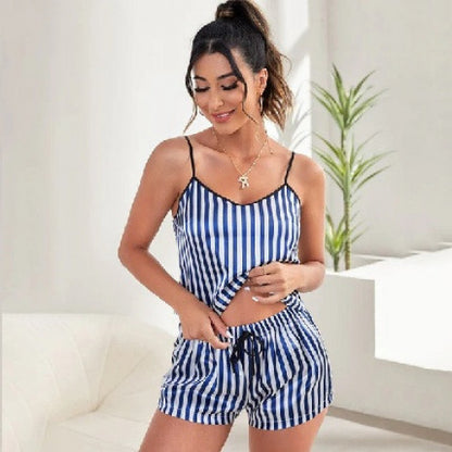Pijama de Rayas Azul – Fresco, Cómodo y con Estilo