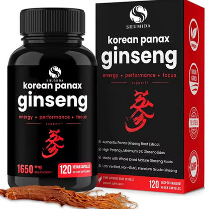 🔥 GINSENG ROJO – 120 Cápsulas 🔥