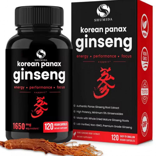 🔥 GINSENG ROJO – 120 Cápsulas 🔥