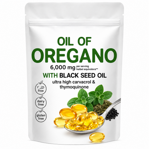 🌿 ACEITE DE ORÉGANO Y COMINO NEGRO 6000 MG (180 CÁPSULAS BLANDAS) 🌿