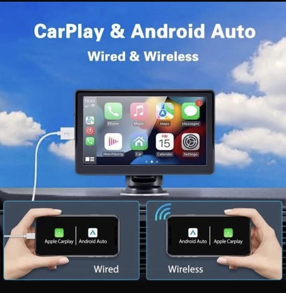 Pantalla CarPlay B500W – Conecta tu iPhone o Android a la Pantalla de tu Carro
