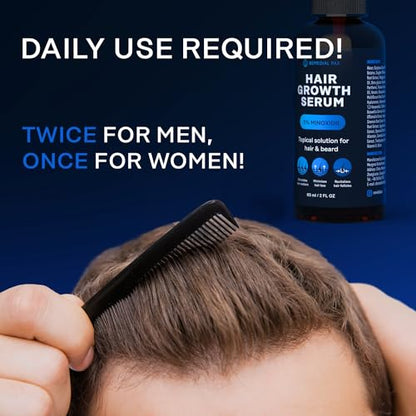 Serum Crece-Pelo Intenso – ¡Recupera tu Cabello y Barba con Minoxidil y Biotina!