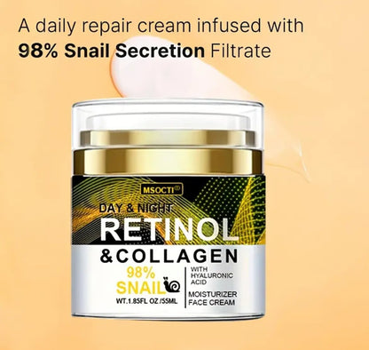 Crema Pro-Colágeno y Retinol – Borrador de Arrugas Día y Noche
