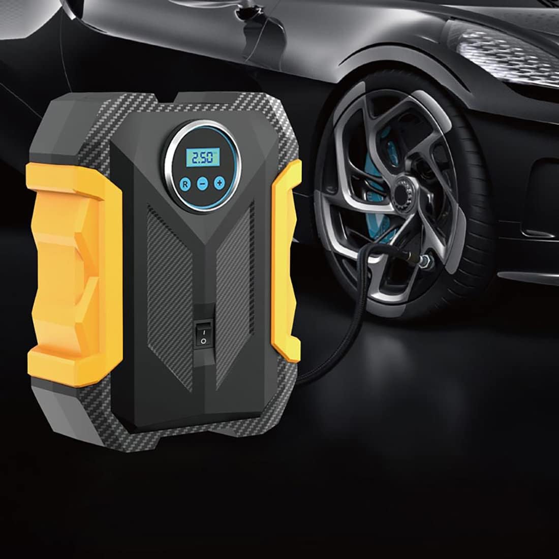 Bomba de Aire Portátil 12V con Linterna LED – Inflado Inteligente para tu Vehículo