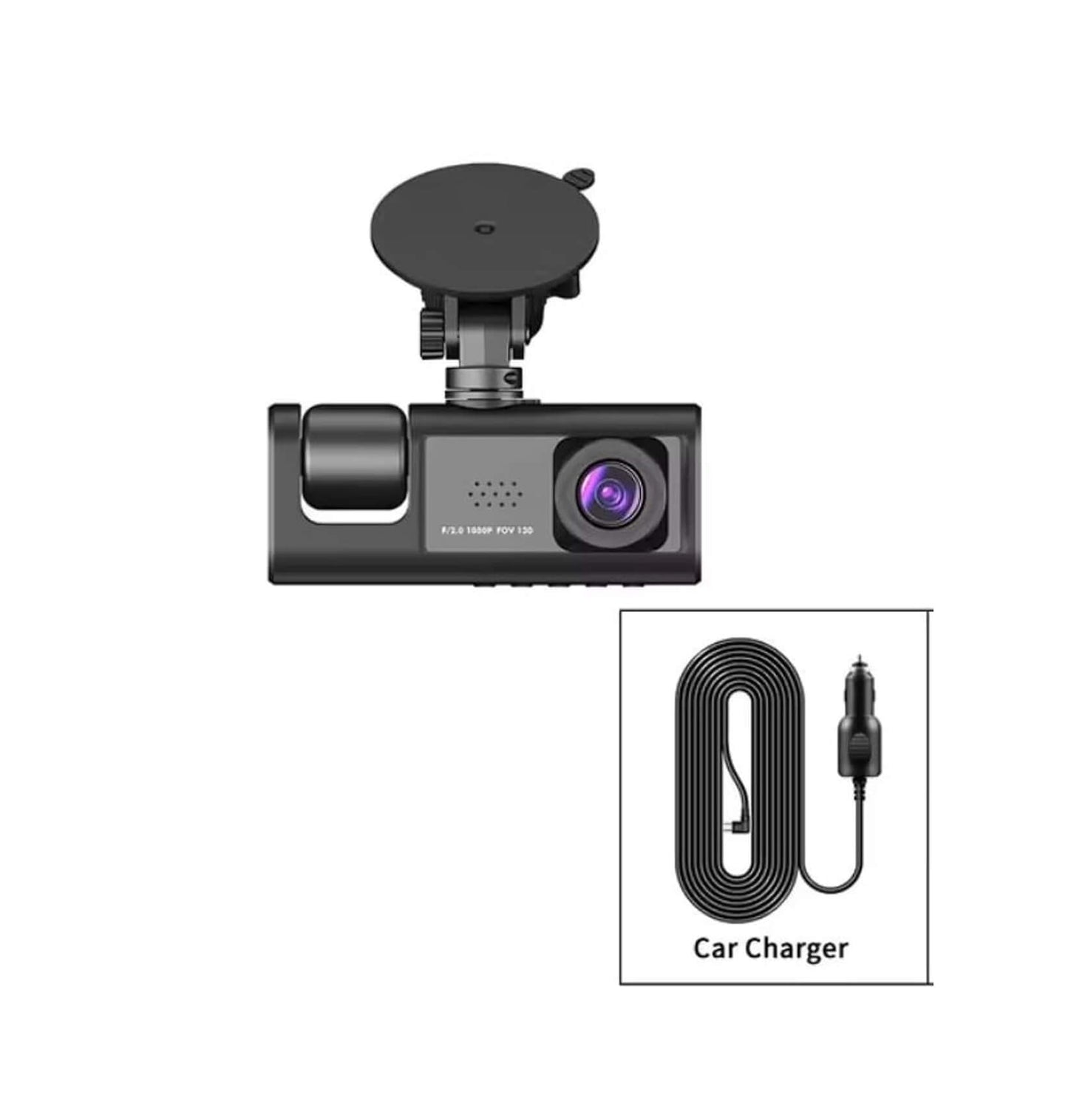 Dash Cam 3-en-1 Pro – ¡Tu Testigo Ocular en la Carretera con Grabación HD!