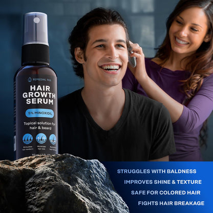 Serum Crece-Pelo Intenso – ¡Recupera tu Cabello y Barba con Minoxidil y Biotina!