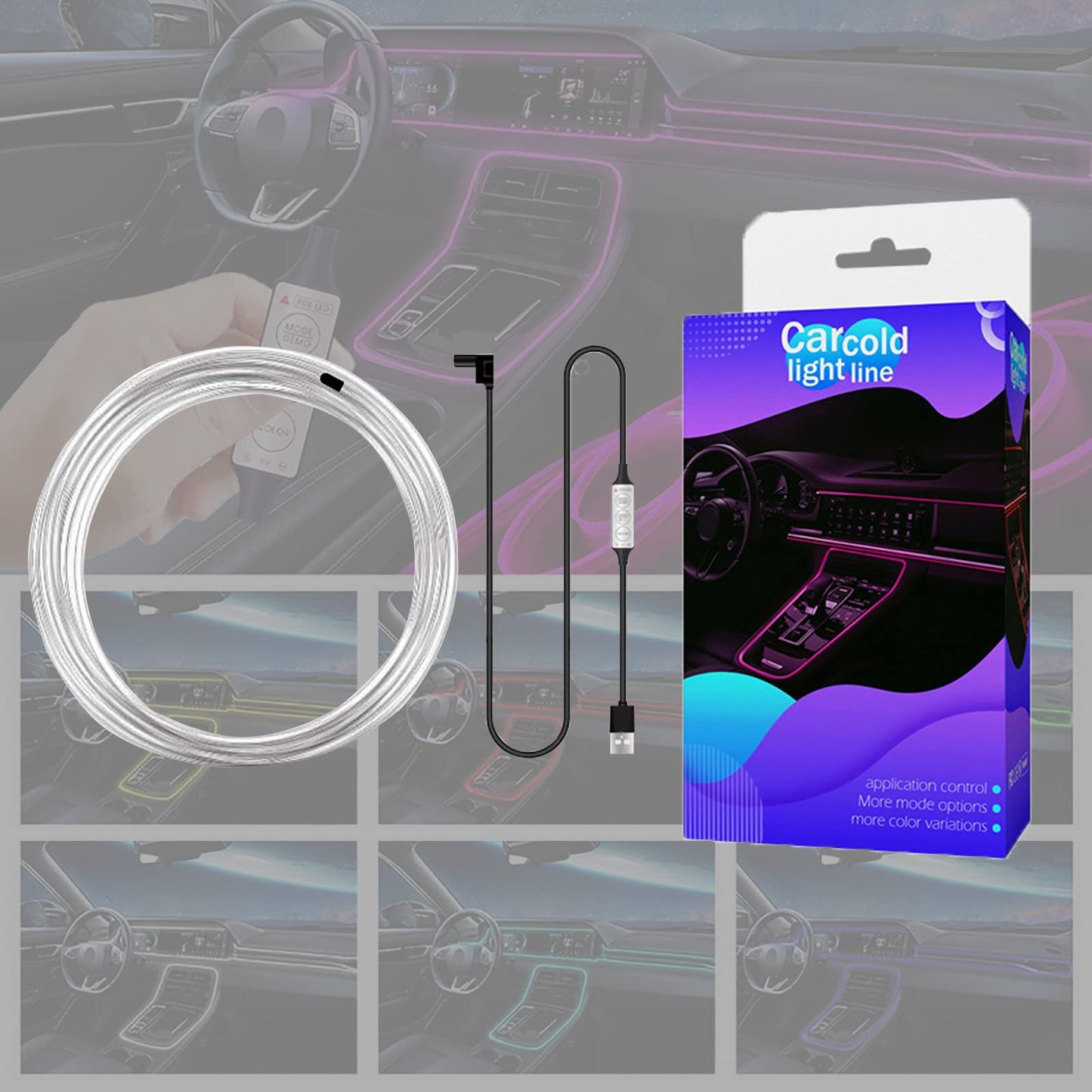 Luces LED Pro para Interior de Carro – ¡Dale a tu Vehículo un Estilo Deportivo y Moderno!