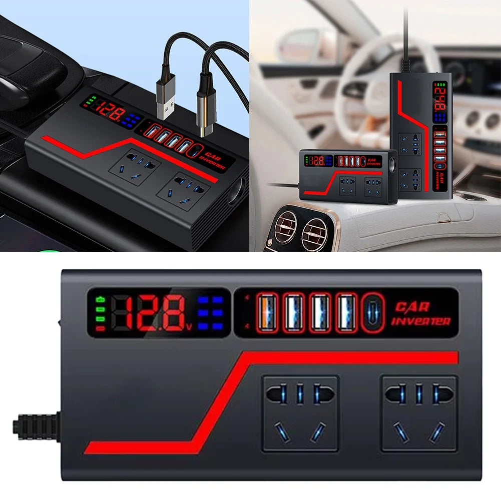Inverter Universal para Vehículo – Convierte tu Carro en una Estación de Carga Pro