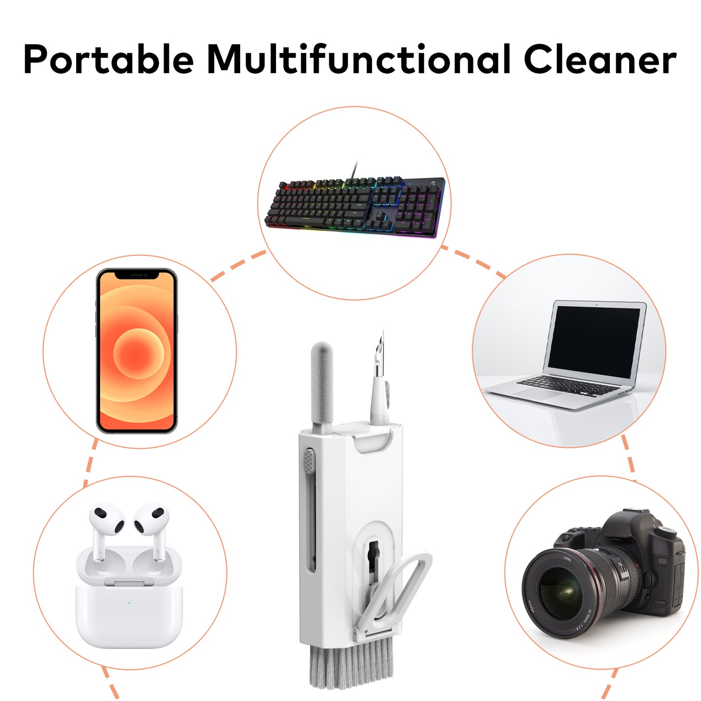 Kit de Limpieza Electrónica 8 en 1 – Mantén tus Dispositivos Impecables y Como Nuevos