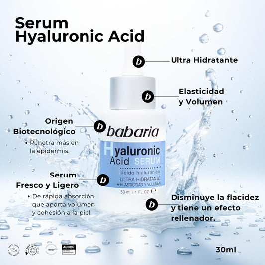 Babaria Hyaluronic Acid Serum 30ml — Deep Hydration and Clinical Anti-Aging