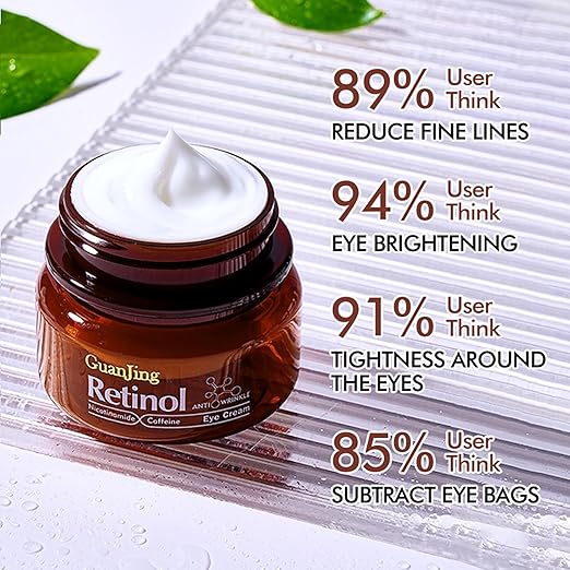 CREMA FACIAL PARA OJOS ANTIEDAD DE RETINOL – ¡Elimina Ojeras, Bolsas y Patas de Gallo al Instante!