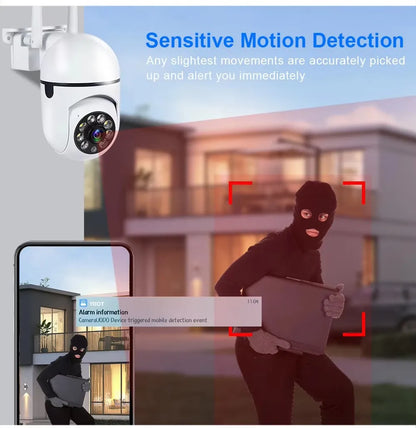 Cámara de Seguridad Wi-Fi PTZ 8MP con Zoom 4X, Audio Bidireccional y Visión Nocturna