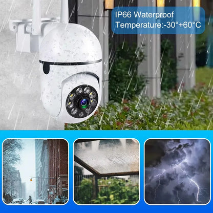 Cámara de Seguridad Wi-Fi PTZ 8MP con Zoom 4X, Audio Bidireccional y Visión Nocturna