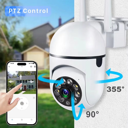 Cámara de Seguridad Wi-Fi PTZ 8MP con Zoom 4X, Audio Bidireccional y Visión Nocturna