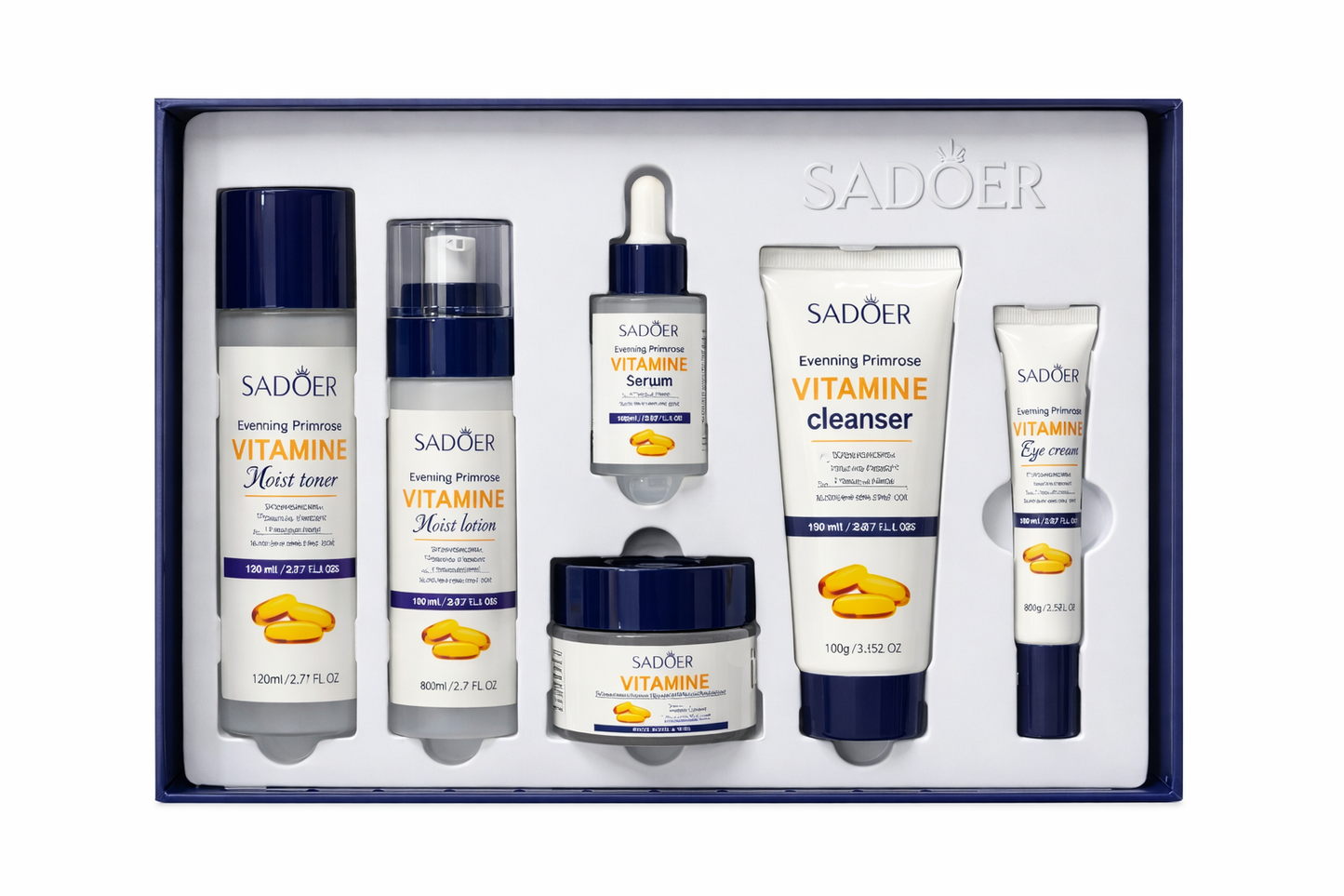 ✨ Set de Lujo Sadoer Vitamina E (6 Piezas) – ¡Tu Escudo Completo contra el Envejecimiento!