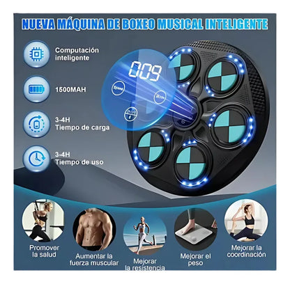 Máquina de Boxeo Musical Inteligente – Entrena en Casa con Ritmo