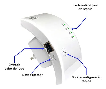Repetidor WiFi Ultra-Potente – ¡Dile Adiós a las Zonas sin Internet en tu Casa!