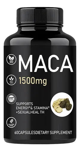 Maca 1500mg 60 Cápsulas — Energía, Vitalidad y Equilibrio Hormonal Natural