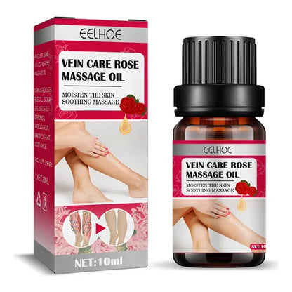 Aceite de Masaje de Rosa Para Venas — Alivio Natural para Varices y Circulación