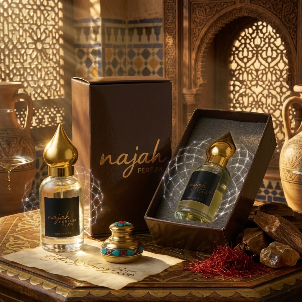 Perfume Najah Árabe con Feromonas 30ml – Fragancia Exótica y Magnética de 12 Horas