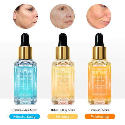 BREYLEE Retinol Face Serum Vitamin C Whitening Essence Hyaluronic Acid Moisturizing  Anti Aging Cream Firming Skin Care 17ml