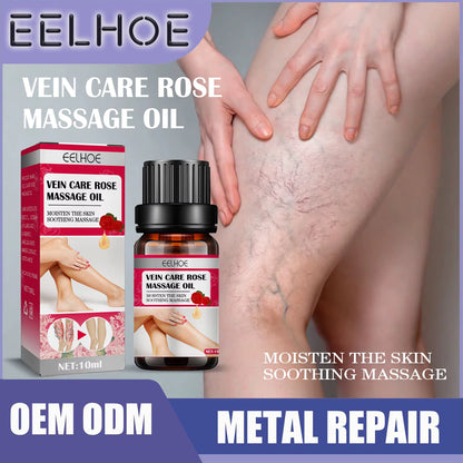 Aceite de Masaje de Rosa Para Venas — Alivio Natural para Varices y Circulación