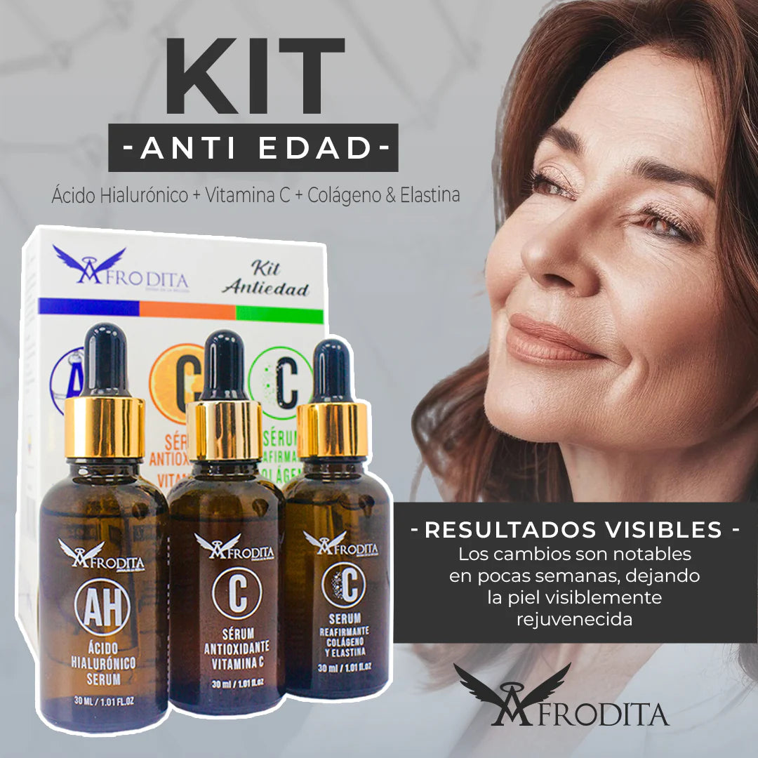 Kit Anti Edad Afrodita – Regeneración Total para un Rostro Firme y Sin Arrugas