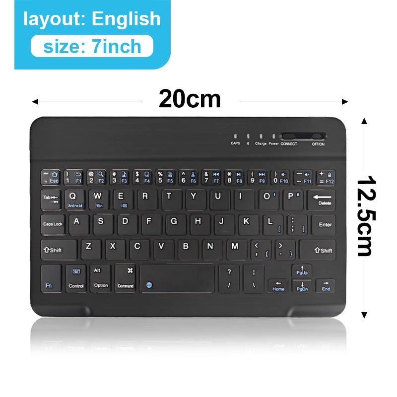Mini Teclado Inalámbrico Bluetooth 5.1 – Recargable y Ultra Portátil (iOS, Android, Windows)