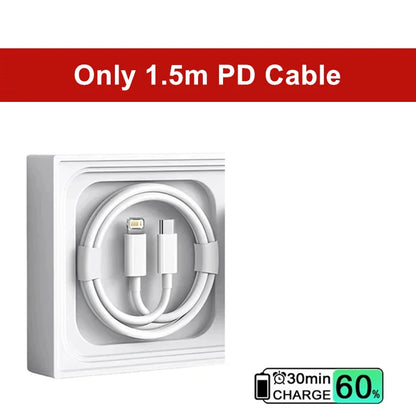Cargador Rápido 35W Dual USB-C para iPhone – Carga Ultra Rápida (1m / 1.5m / 2m)