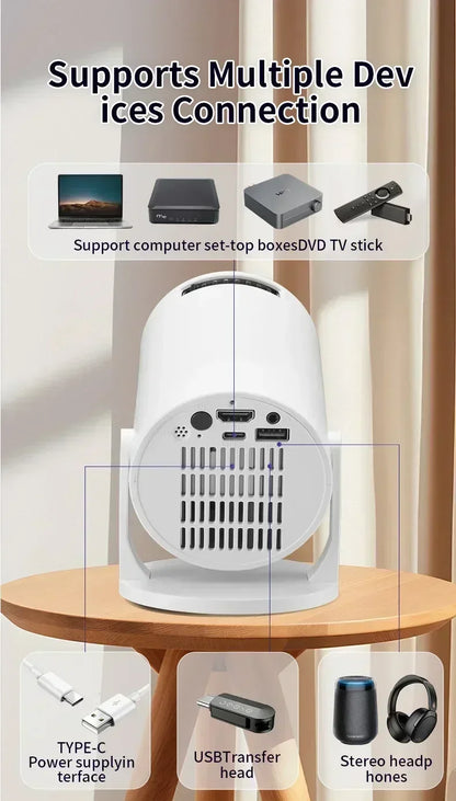 HY300 Portable 4K Projector with Android 11 and WiFi