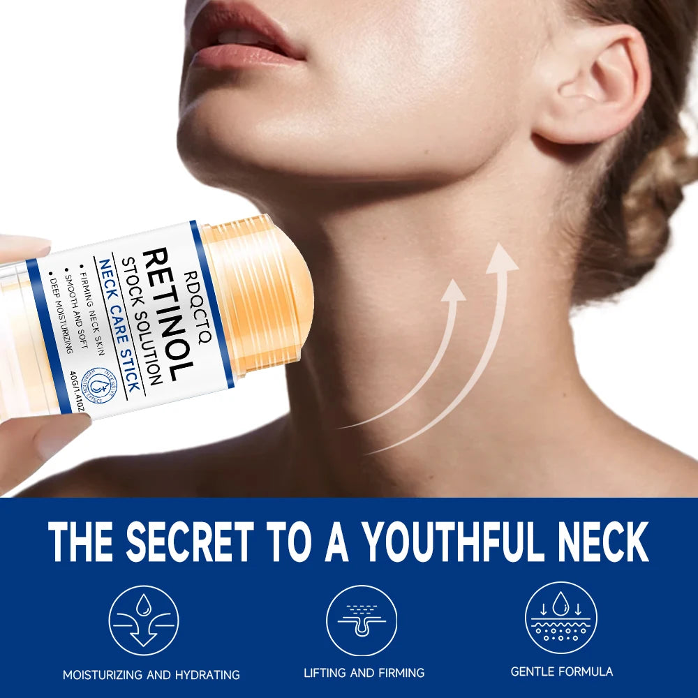 Retinol Serum + Intensive Moisturizing Cream + Neck Care Stick 3-Piece Set - Long-Lasting Hydration for Soft, Silky & Deeply Nou