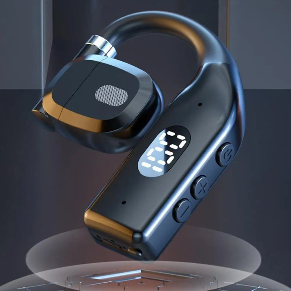 Bluetooth 5.4 Headset with LED Display and Long Battery Life