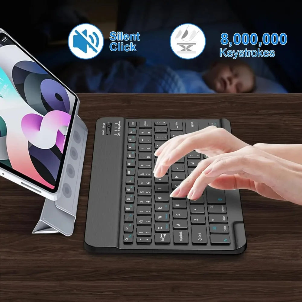 Teclado Bluetooth Universal para iPad y Tablets 7 y 10 Pulgadas Recargable